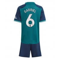 Maglie da calcio Arsenal Gabriel Magalhaes #6 Terza Maglia Bambino 2023-24 Manica Corta (+ Pantaloni corti)